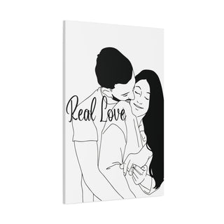 Couple Hugging Black & White Wall Art