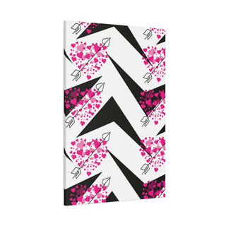 Abstract Pink Bow & Heart Wall Art