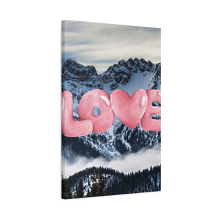 Pink Love Above Mountain Wall Art