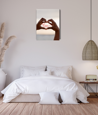 Love Shape Hands Wall Canvas