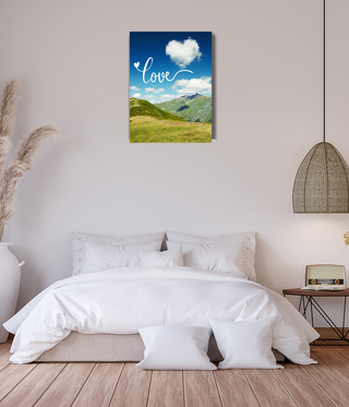 Love Clouds Mountain Wall Canvas