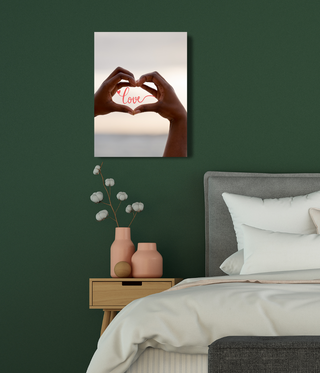 Love Shape Hands Wall Canvas