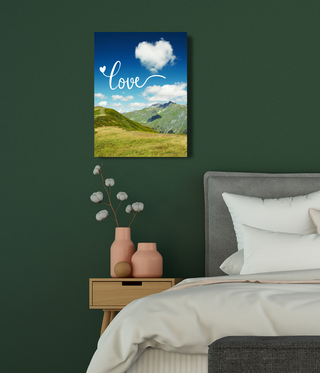 Love Clouds Mountain Wall Canvas