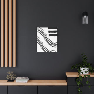 Black & White Paint Strokes Wall Art