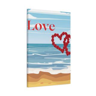 Love Combine Hearts Abstract Beach Canvas