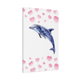 Leaping Up Dolphin Canvas