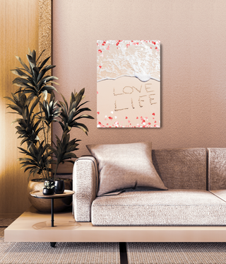 Love Life Ocean Wall Canvas