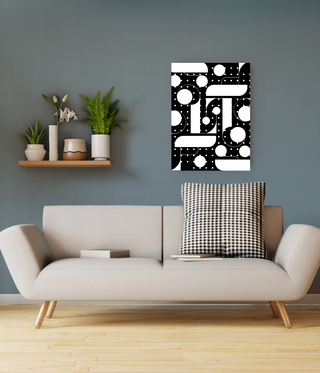 Abstract Modern Poker Dots Wall Art