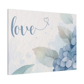 Blue Love Flower Abstract Wall Art