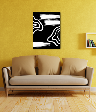 Abstract Modern Design Wall Art Black & White