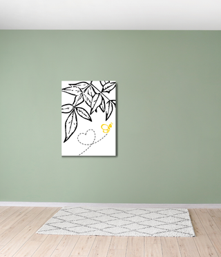 Black & White Hanging Love Leaf Wall Art