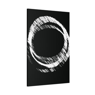 Abstract Circle Black & White Wall Canvas