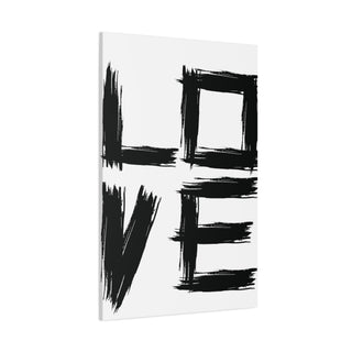 Abstract Love Black & White Wall Canvas