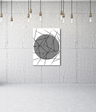 3D Black Fancy Circle Hole Wall Canvas