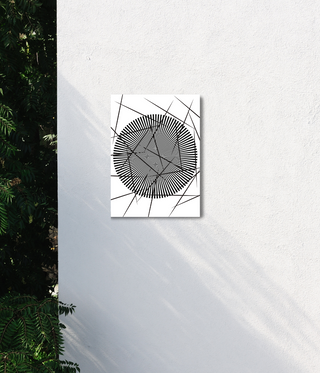 3D Black Fancy Circle Hole Wall Canvas