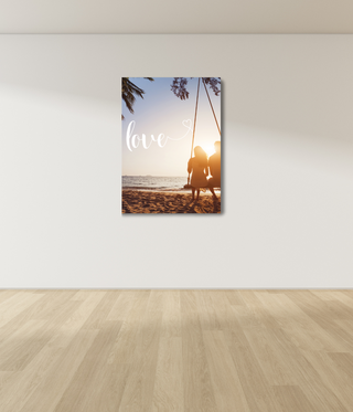 Love Wall Canvas At Beach