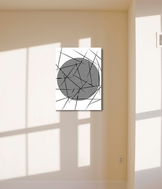 3D Black Fancy Circle Hole Wall Canvas