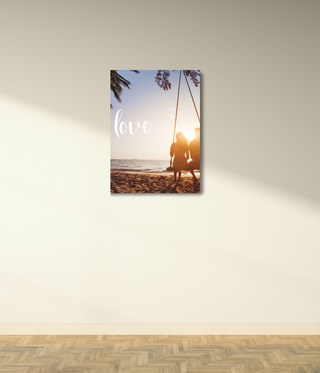 Love Wall Canvas At Beach