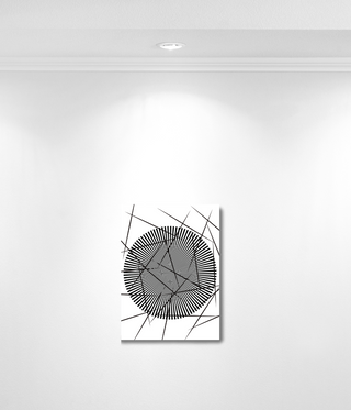 3D Black Fancy Circle Hole Wall Canvas