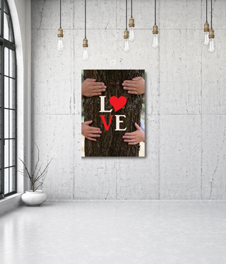 Tree Hugging Nature Love Wall Canvas