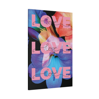 Love Love Love Flower Canvas