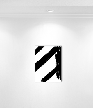 Four Black Paint Streaks Wall Art