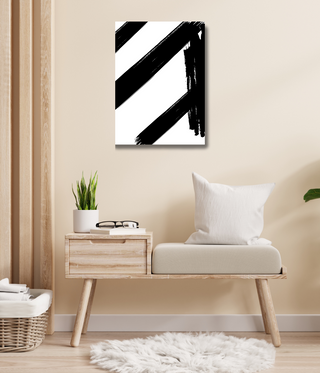 Four Black Paint Streaks Wall Art