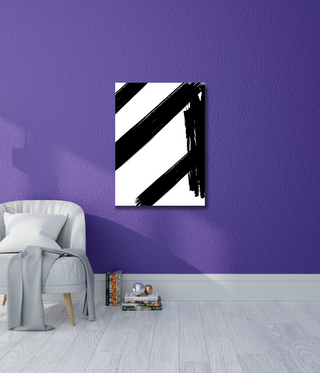 Four Black Paint Streaks Wall Art