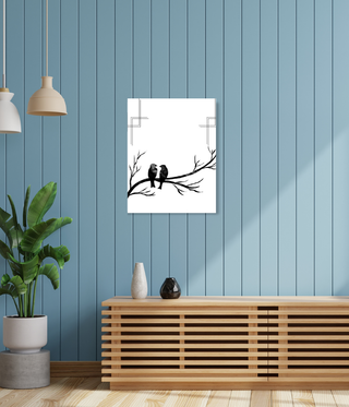 Two Kissing Birds Wall Art