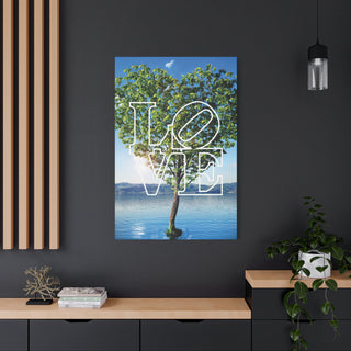 Tree In Middle Of Water Love Wall Art