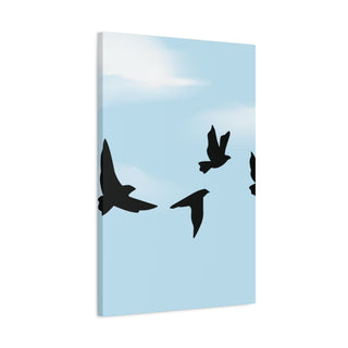 Birds Flying Abstract Wall Art