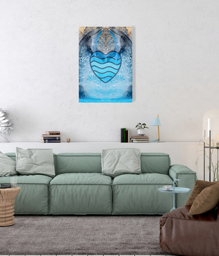 Two Kissing Dolphins Wall Art