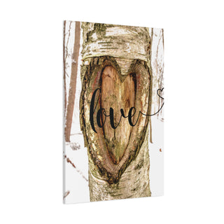 Middle Of Tree Heart Wall Canvas