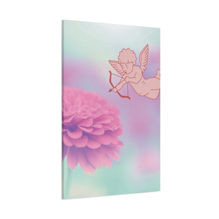 Angle With Bow & Arrow Over Flower Wall Art