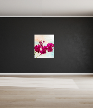 Bright Pink Tilt Flowers Wall Art