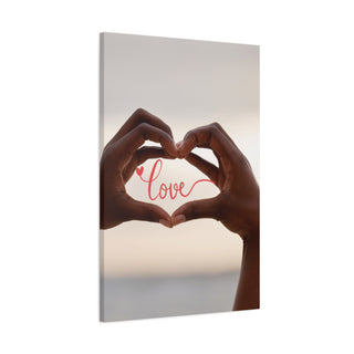 Love Shape Hands Wall Canvas