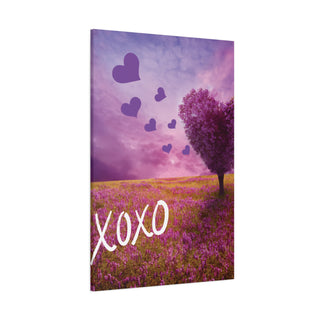 XOXO Purple Heart Tree Canvas