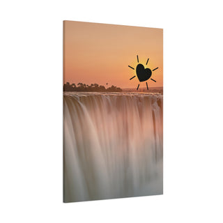 Sunset Waterfall Abstract Canvas