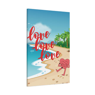 Love Love Love Abstract Ocean Canvas