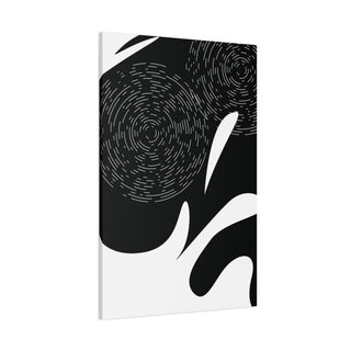 Circle Lines Abstract Wall Art Black & White