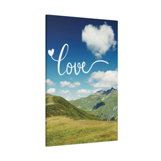 Love Clouds Mountain Wall Canvas