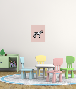 Adorable Zebra Nursey Poster Print