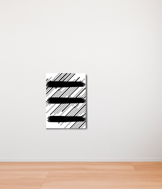 Abstract Paint Strokes With Wavy Lines Wall Art