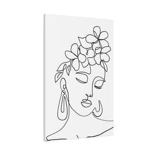 Flower Lady Black & White Wall Art