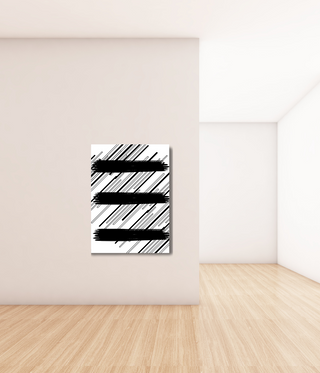 Abstract Paint Strokes With Wavy Lines Wall Art