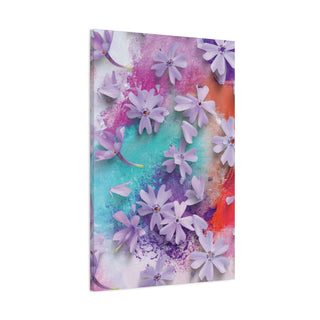 Purple Colorful Flowers Wall Art