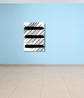 Abstract Paint Strokes With Wavy Lines Wall Art