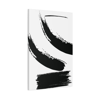 Multiple Black Paint Streaks Wall Canvas