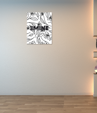 Be Mind Black & White Wall Canvas