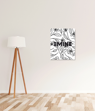 Be Mind Black & White Wall Canvas